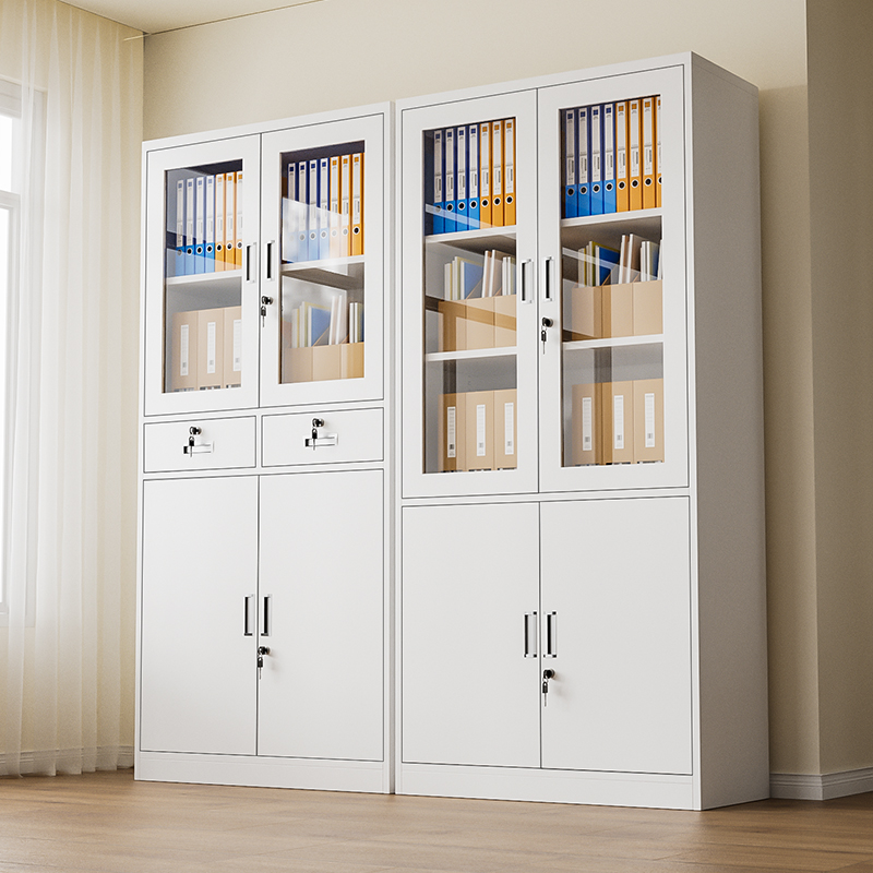 铁皮文件柜档案柜书柜带锁办公室柜子储物柜财务凭证资料柜矮柜