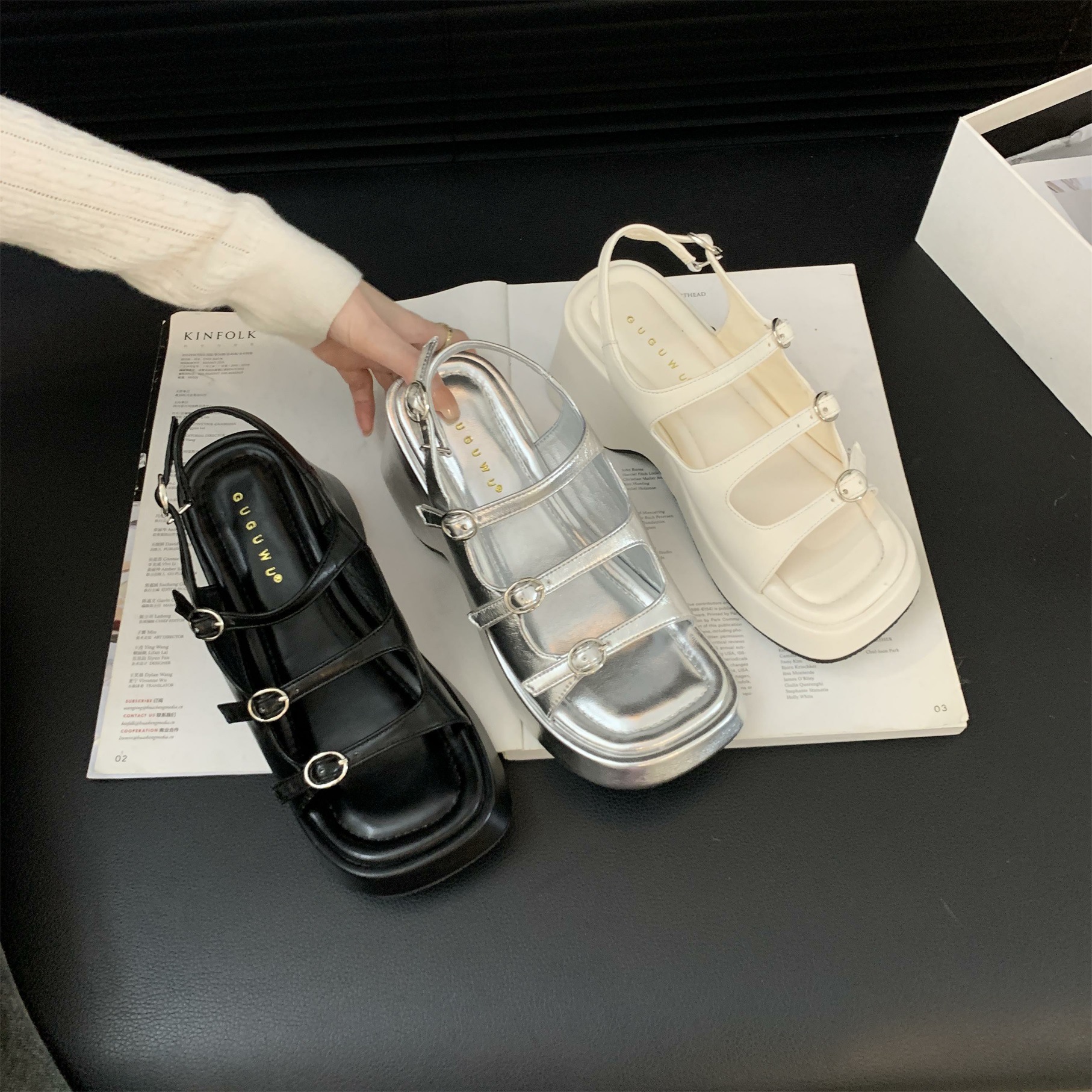 Platform Sandals For Women With High Heel And Buckle Strap_voghion.com