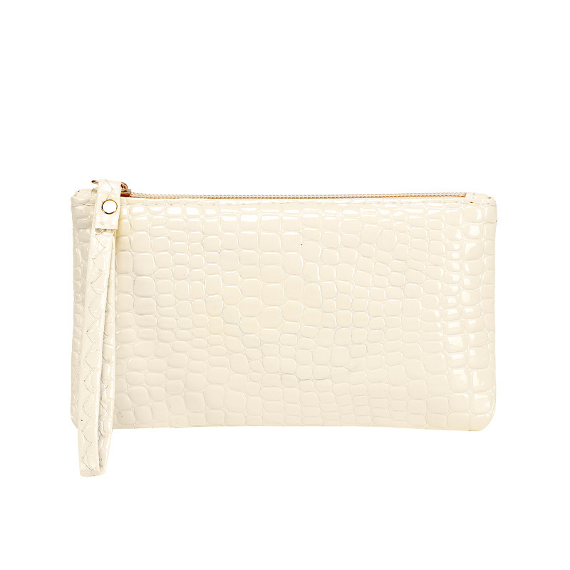 Bolso de Mano con Estampado de Cocodrilo de PU Cierre de Cremallera para Uso Diario