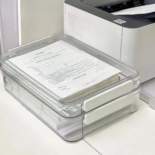 A4 file storage box finishing box transparent plastic account book junior high school graduation desktop examination paper file box