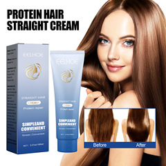 EELHOE Protein Straightening Cream for Straightening and Smoothing Curly Hair, Repairing Hair Quality, Reducing Frizz and Dryness, Preventing Hair Fall, Nourishing, and Making Hair Soft and Shiny