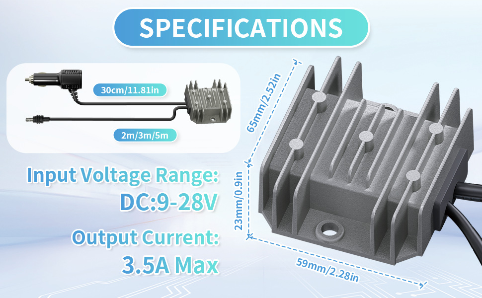 Cross-Border Hot-Selling 12V24V to 30V3.5A Power Converter Mini Cable 12V to 30V3.5A Boost Power Supply