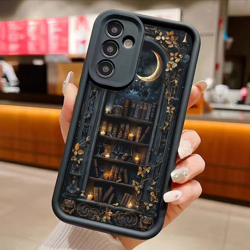 月亮书架适用SamsungA73手机壳三星Galaxy S25plus复古A71全包S24|undefined