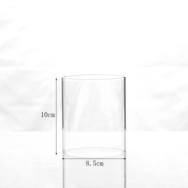 S228 cubierta de vela de vidrio transparente redondo cubierta de vela de vidrio a prueba de viento base de cubierta de lámpara de vidrio de disco triangular