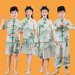 New Children's Traditional Chinese Clothing for Children's Day: Chinese Style Class Uniforms for Boys and Girls, Tang Suit for Poetry Recitation Performance