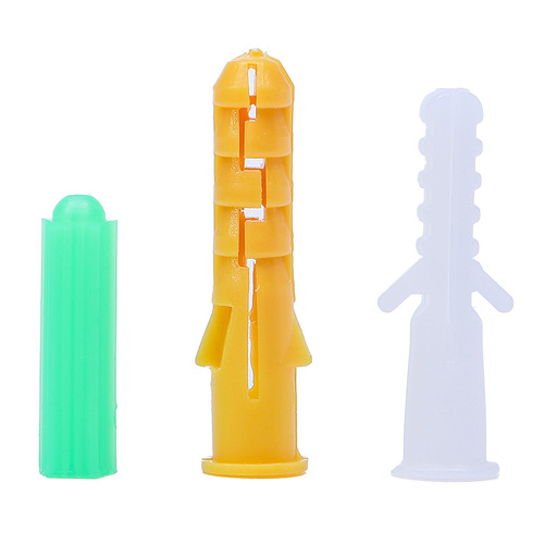 Plastic expansion tube nylon plastic rubber plug particles 6 cm expansion gecko plug small yellow croaker yellow green white M6/M8