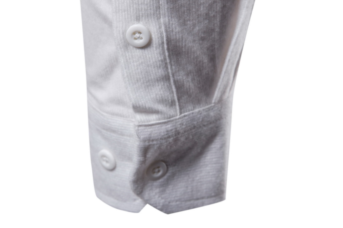 Camicia da uomo a maniche lunghe in velluto a coste casual_voghion.com