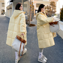 羽绒棉服女大口袋中长款2022年冬季新款韩版chic面包服棉衣加厚外