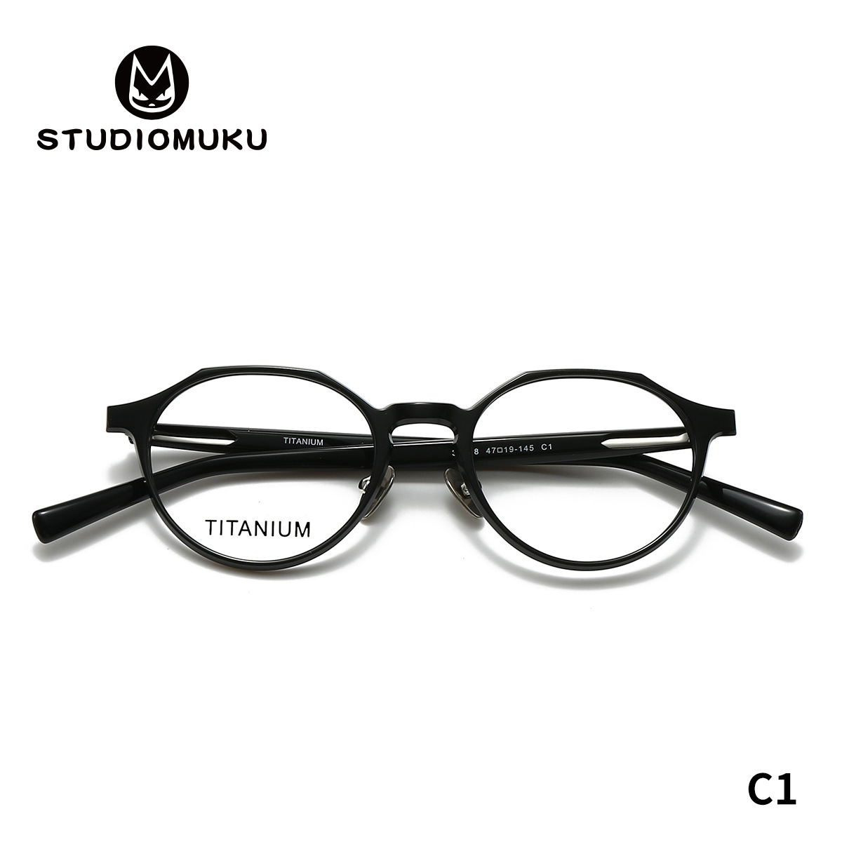 STUDIOMUKU gafas de madera fresca marco de placa no escoger la piel no escoger el uso simple marco de gafas de titanio puro