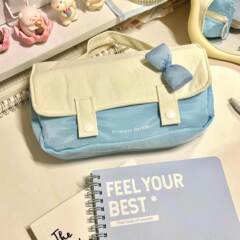 Xiaohongshu ins 新しいかわいいキャンパススタイルニッチ文具バッグポータブル収納化粧品バッグ大容量鉛筆バッグ