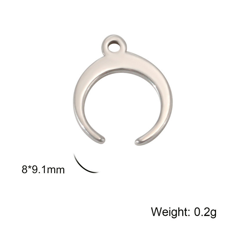 Lower crescent moon (steel color)