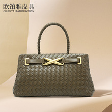 【抖音热销】蝴蝶结金属手提包高级感编织手拿包气质百搭包包女