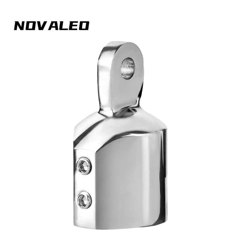 双顶丝滑帽船用316不锈钢22/25游艇遮阳棚雨搭滑帽滑套山型座配件