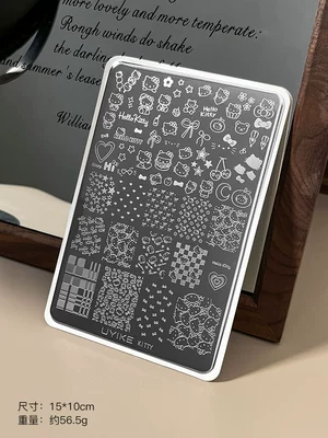 Hello Kitty Nail Art Steel Dırnaq bəzəkləri - steel-plate-kt-cat-02