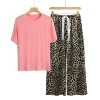 Watermelon pink + yellow leopard print
