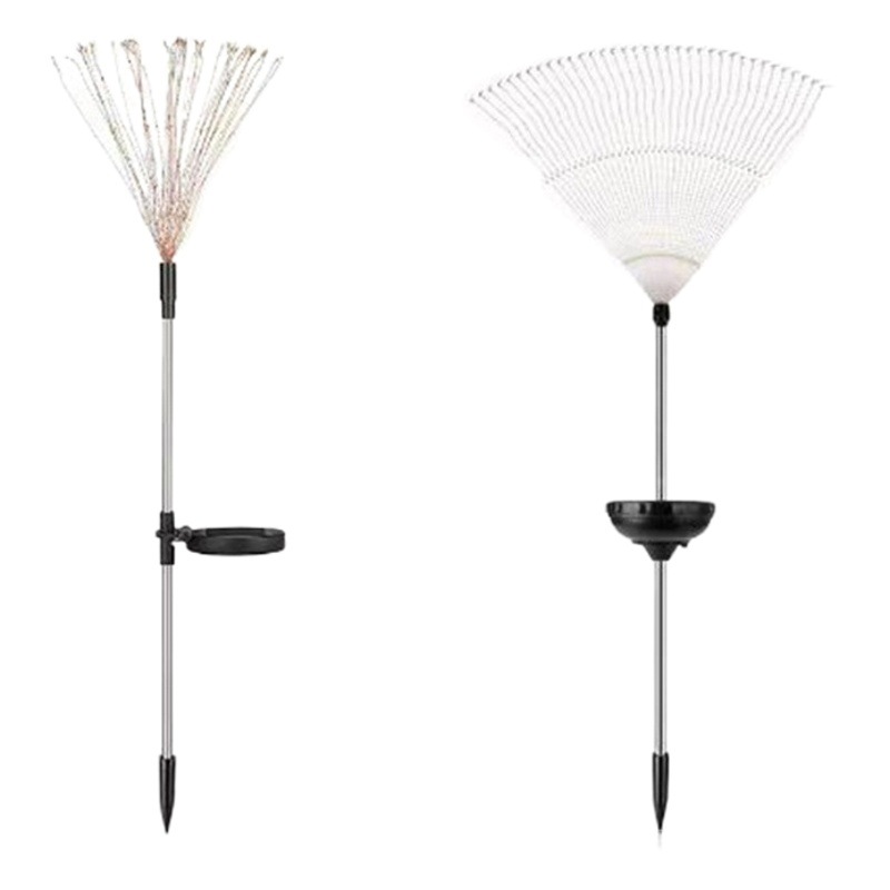 Lámpara de fuegos artificiales de inserción solar transfronteriza, luces de césped de cuatro colores, luces decorativas de ambiente al aire libre de jardín navideño navideño