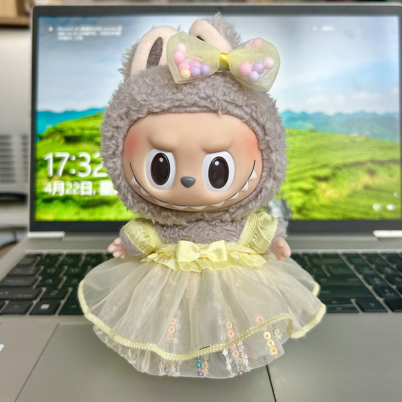 ソースメーカーのみの服】17cmペンダント ラブブ服 ブラインドボックス ラブブ人形 人形服 クールブラック カラフル|undefined