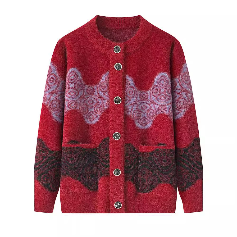 Мама весенняя и осенняя норковая шерстяная куртка новый иностранный дух