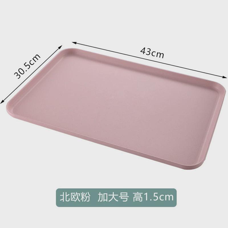 2 Size Plastic Fruit Dessert Tray Desktop Food Storage Plate