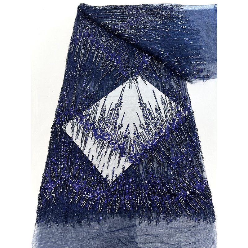 Tejido bordado de sequilla, tubo de perlas, tela de bordado, vestido de mujer, ropa de moda, vestido de boda, tela de tubo de perlas
