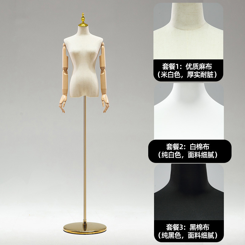 Maniquíes de medio cuerpo para tienda de ropa femenina, perchas para maniquíes, modelos de cuerpo humano artificiales, lencería, vestido de novia, soporte de exhibición para escaparate