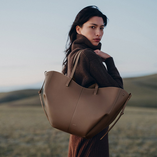 Strictly Selected polene Wings Bag Polingen New Tote Bag Cyme Premium Bucket Genuine Leather Handbag