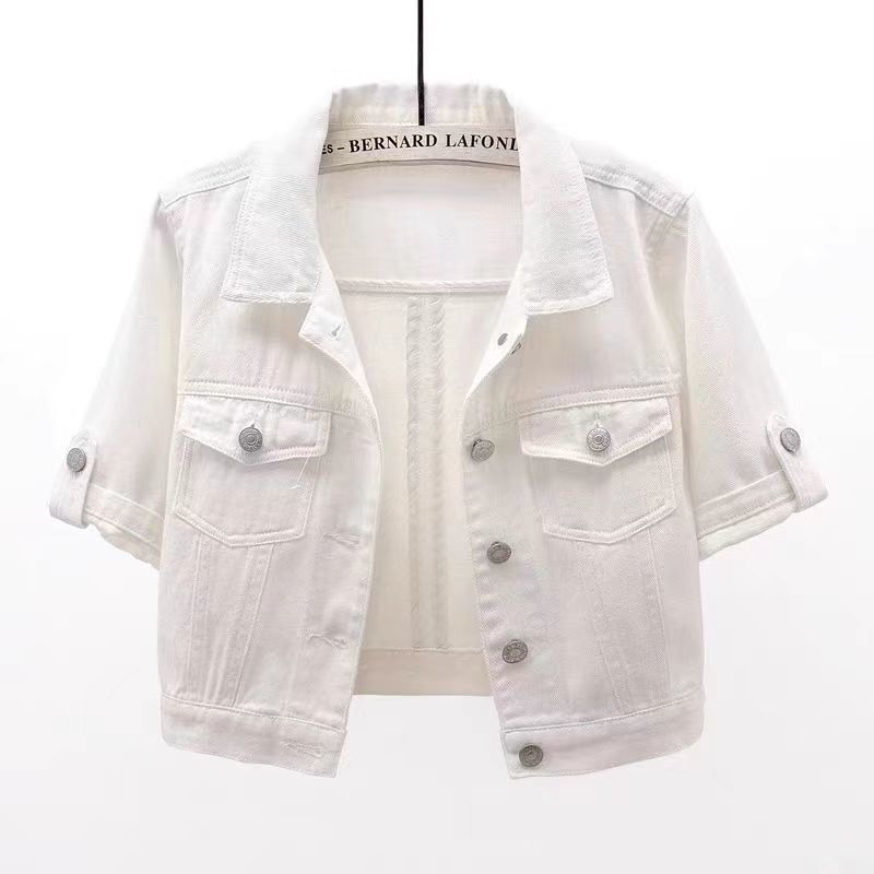Summer denim short thin jacket
