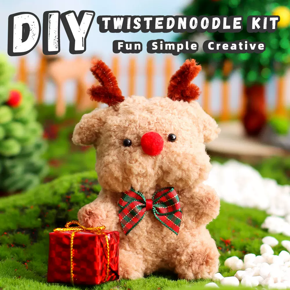 跨境新款扭扭棒圣诞小鹿材料包手工diy益智儿童玩具节日礼物玩具