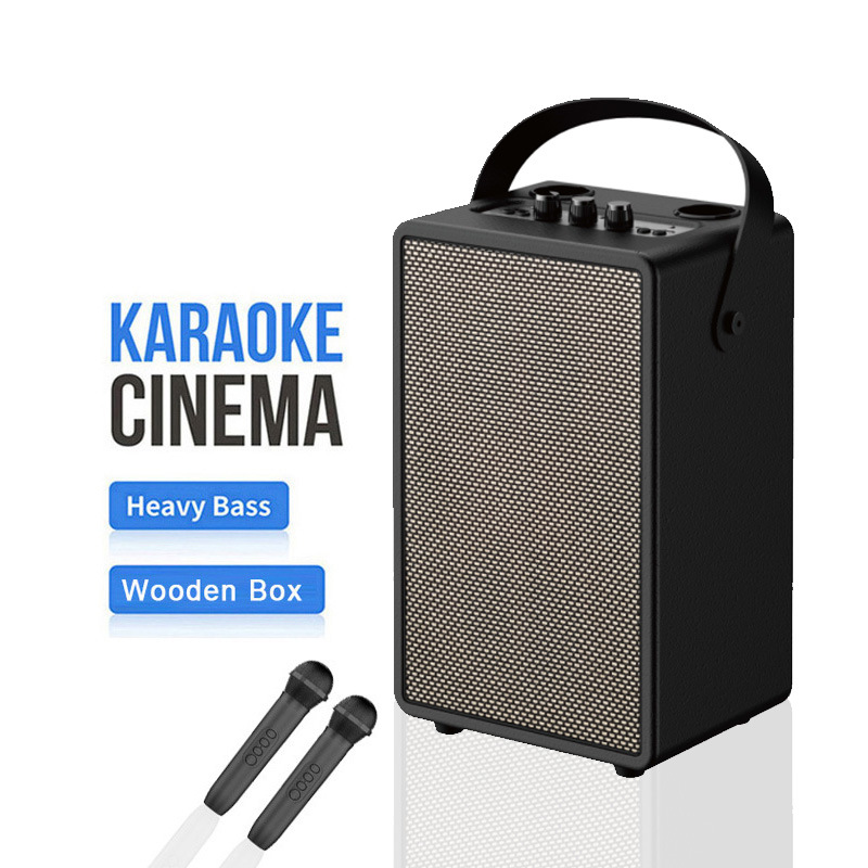 Southeast Asia Cross-Border Bluetooth Speaker Wooden Leather Portable Bluetooth Speaker Home Outdoor Subwoofer Speaker