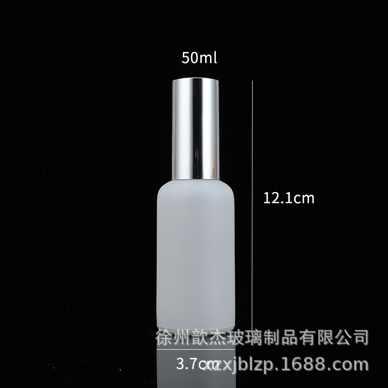 Botella de aceite esencial blanca helada blanca 10ml-100mL botella de la prensa botella de la botella del espray