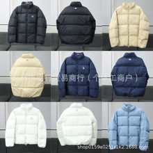 莆田高质量 MLB羽绒服洋基队NY小标宽松立领男女款百搭面包服外套