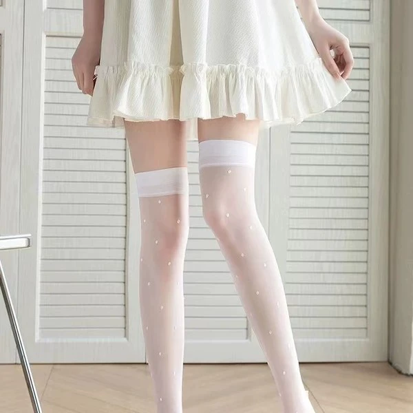 Летние ультратонкие белые носки, милые колготки, стильLolita