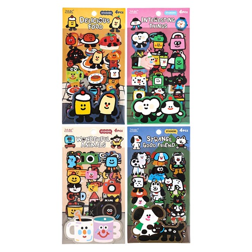 New Amazing Doodle Cartoon Cute Pet Sticker PET Waterproof Sticker Pack Children Anime Sticker Notebook Sticker Pack