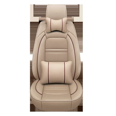 cover full surround seat cushion | Universal seat cover - beige-full-leather-standard-version
