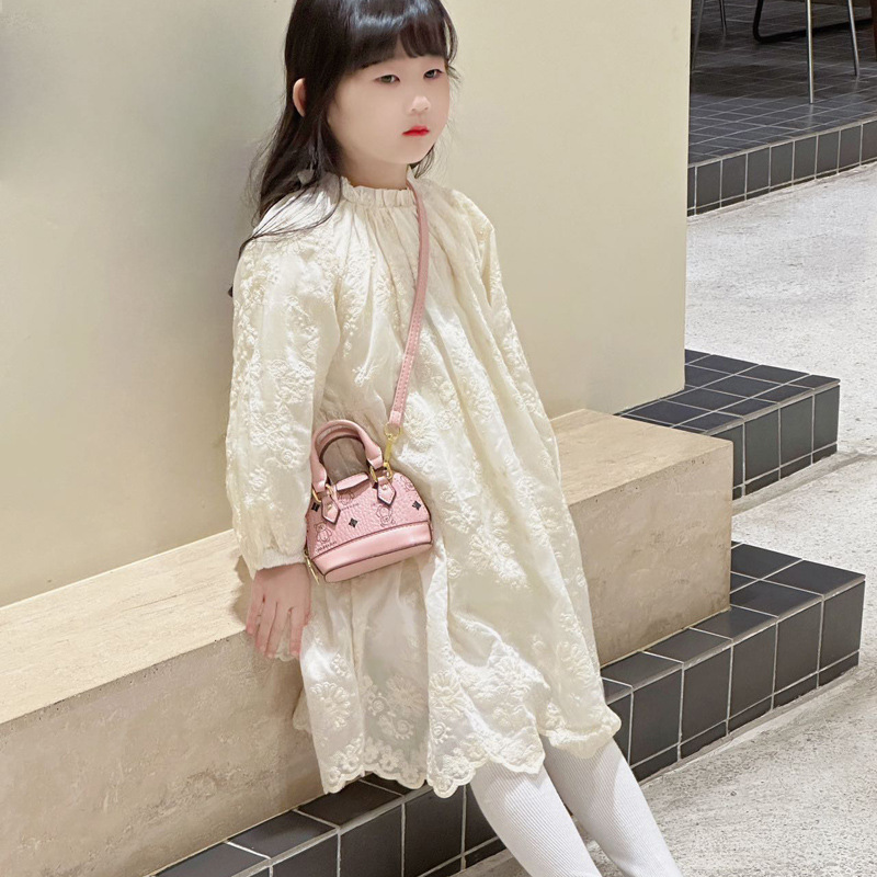 Bolsos coreanos de conchas de niñas impresión de moda lindos bolsos de bebé 2025 nuevos bolsos mini para niños