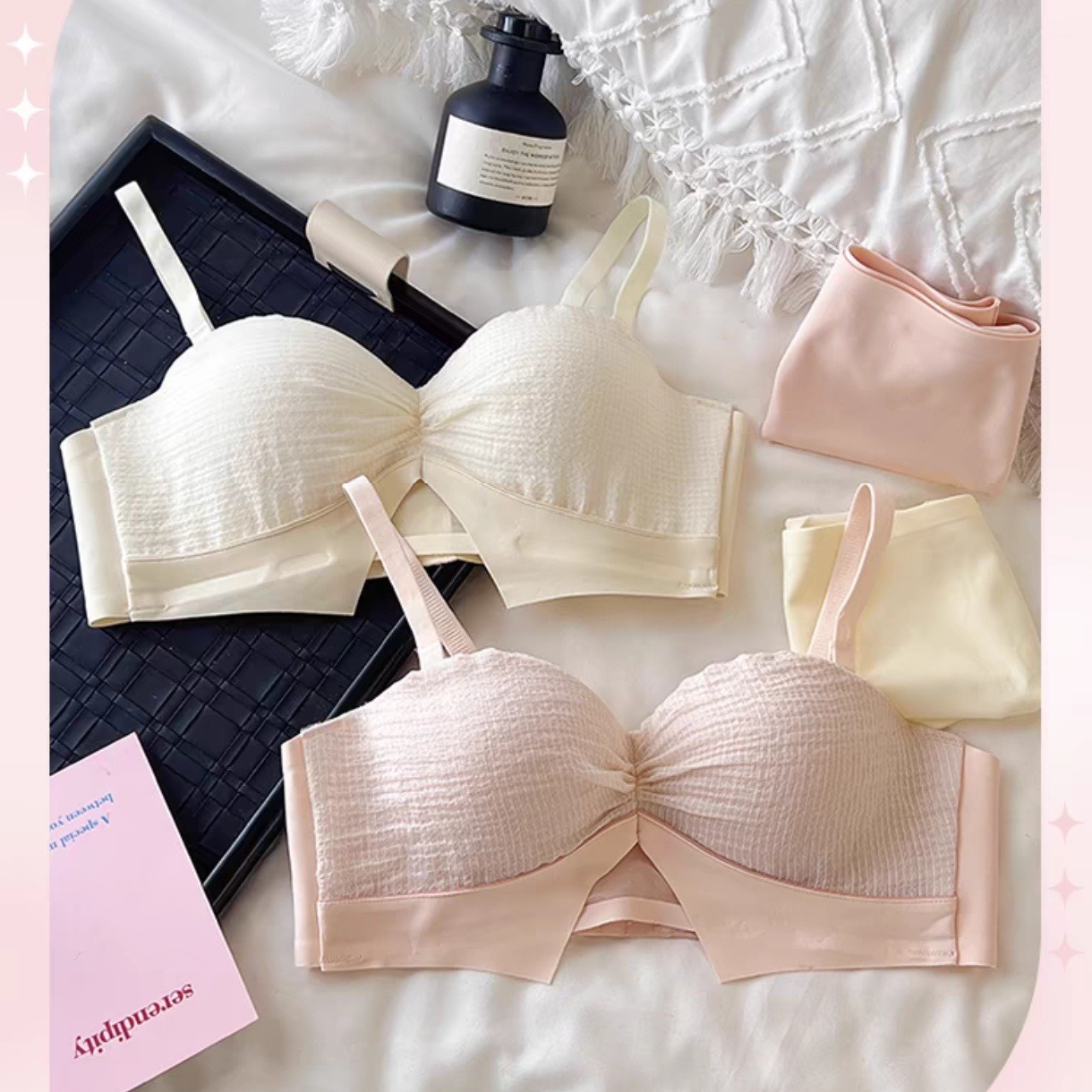 原版小聚蛋內衣女小胸聚攏顯大收副乳防外擴透氣無鋼圈半杯文胸罩