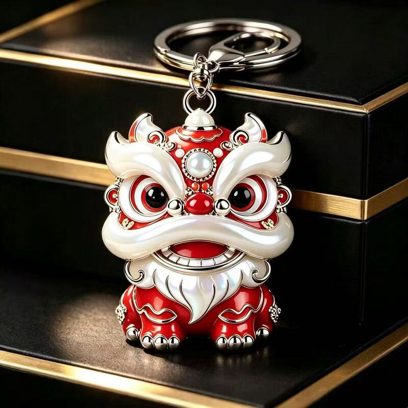 【Master's Recommendation】Lucky and Cute Lion Dance Blue Foshan Enamel Keychain 2026 Creative Pendant Decoration 【Master's Recommendation】Lucky and Cute Lion Dance Blue Foshan Enamel Keychain 2026 Creative Pendant Decoration