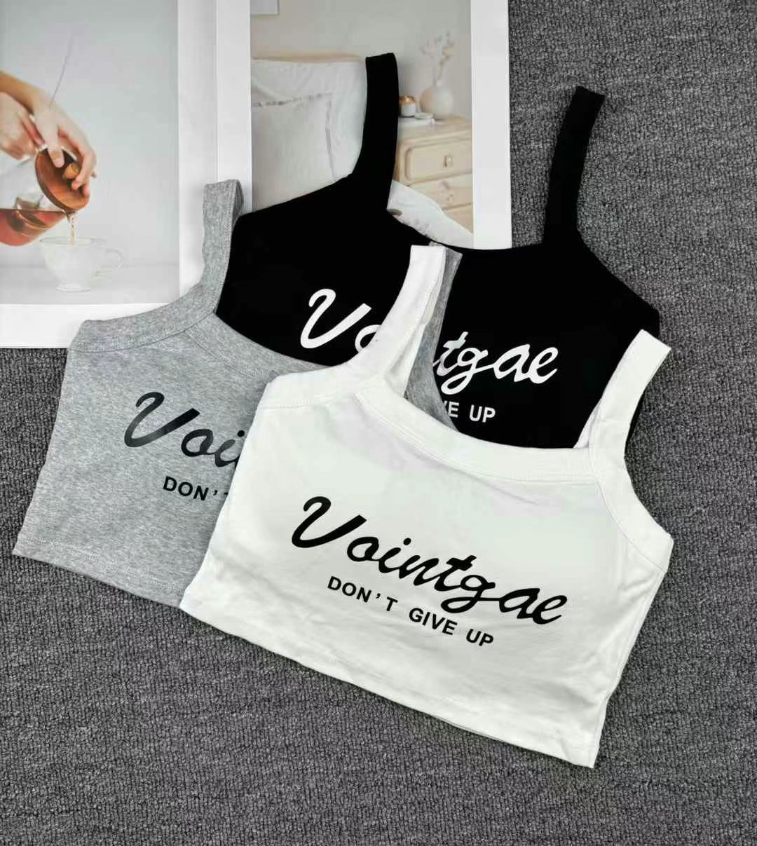 Hot girl algodón cinturón chaleco de belleza de espalda mujer en verano con un bra fijo de taza de base para la mujer 1896