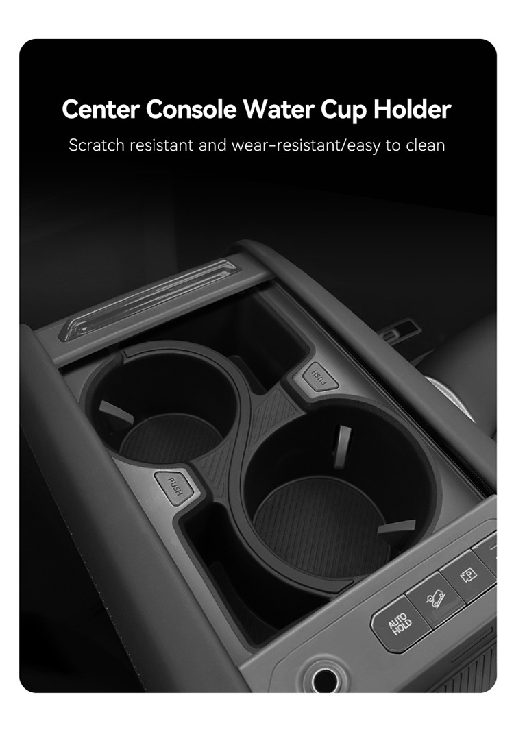 Suitable for 24-25 Kia Ev9 Central Control Water Cup Cover Protection Anti-Slip Mat Car Supplies Special Modification Accessories