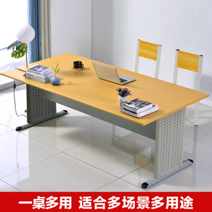 School Library Steel-Wood Combination Reading Table Training Table Study Table Reading Desk and Chair Detachable Combination