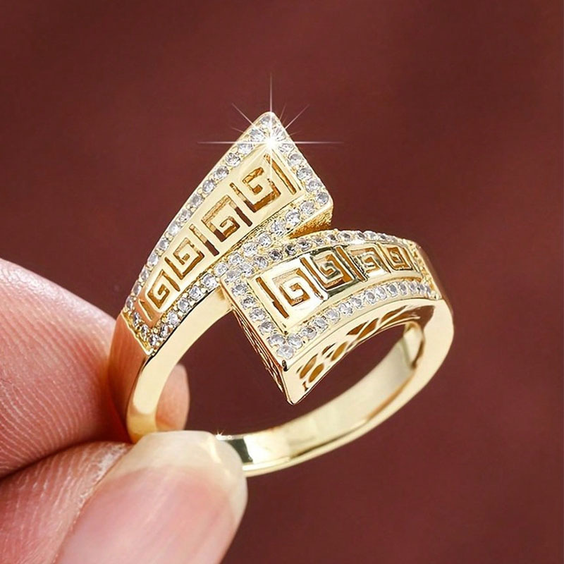 European and American Cross-Border Hot-Selling Geometric Ring Personalized Fashion Ins Style Ring Ring Wholesale Men's Jewelry