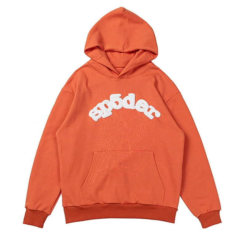 外国貿易Sp1derヒップホップ歌手と同じスタイルのフォームレター555カップル用フード付きパーカーPinkスウェットシャツ|undefined