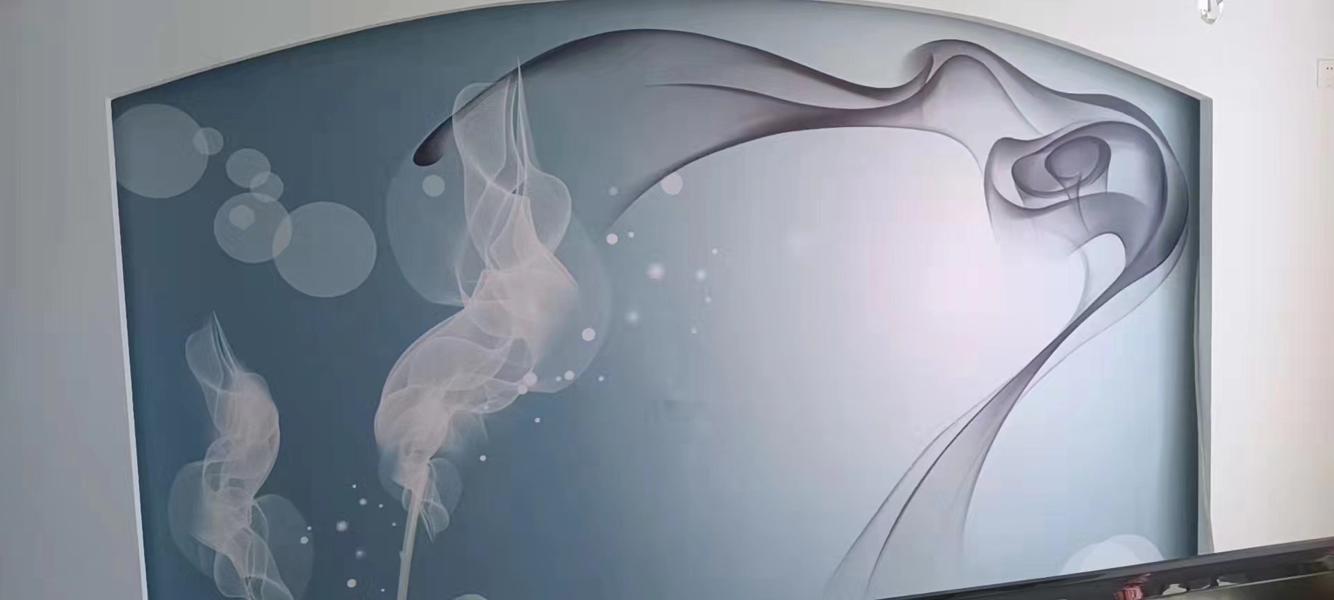 现代简约背景墙烟