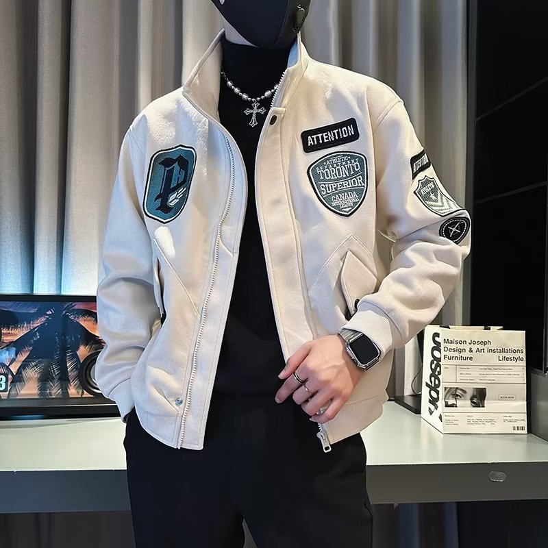 Cross-border Fashion Jacket Men's Spring and Summer Trendy Embroidered Bomber Jacket American Baseball suit Casual Jacket