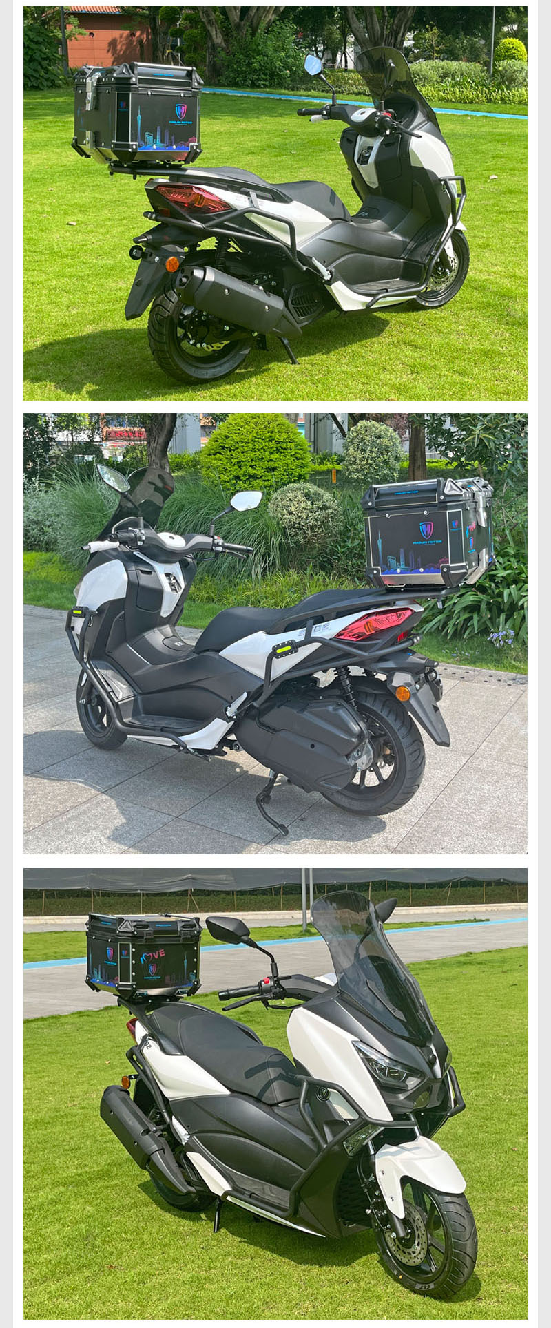 Haojin motorcycle SY02 bumper anti-fall front and rear bumper carbon steel aluminum alloy rear shelf tail box modification accessories