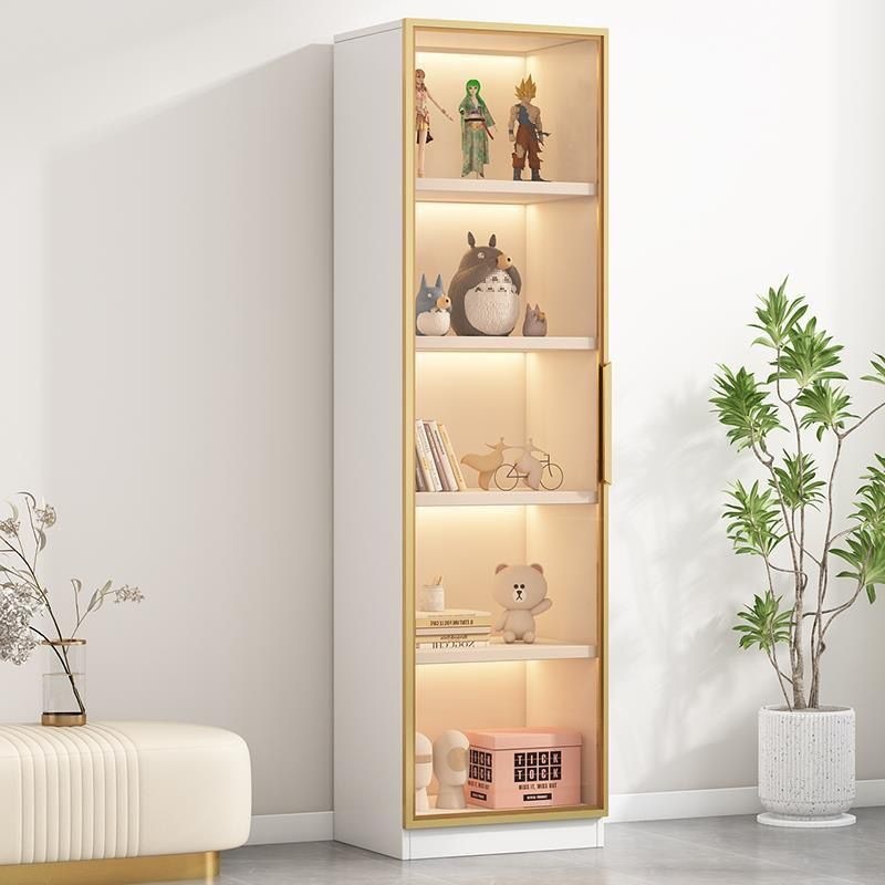 Bookcase Display Cabinet Tv Cabinet Side Cabinet Storage Wine Cabinet Wall-Mounted Home Living Room Cabinet with Glass Door Cabinet Narrow Cabinet