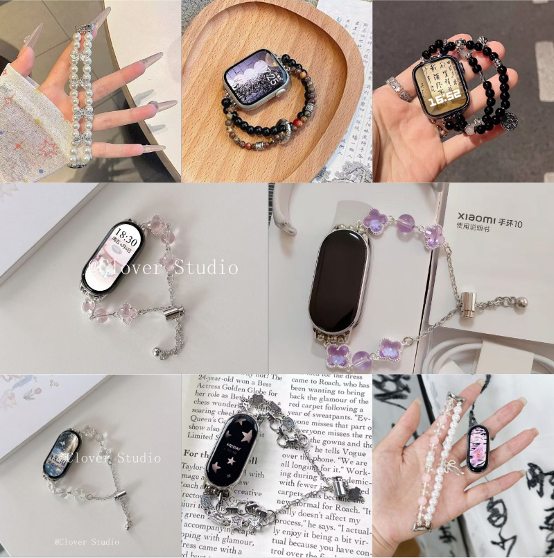 Oriental aesthetic new Chinese style colorful bead strap suitable…
