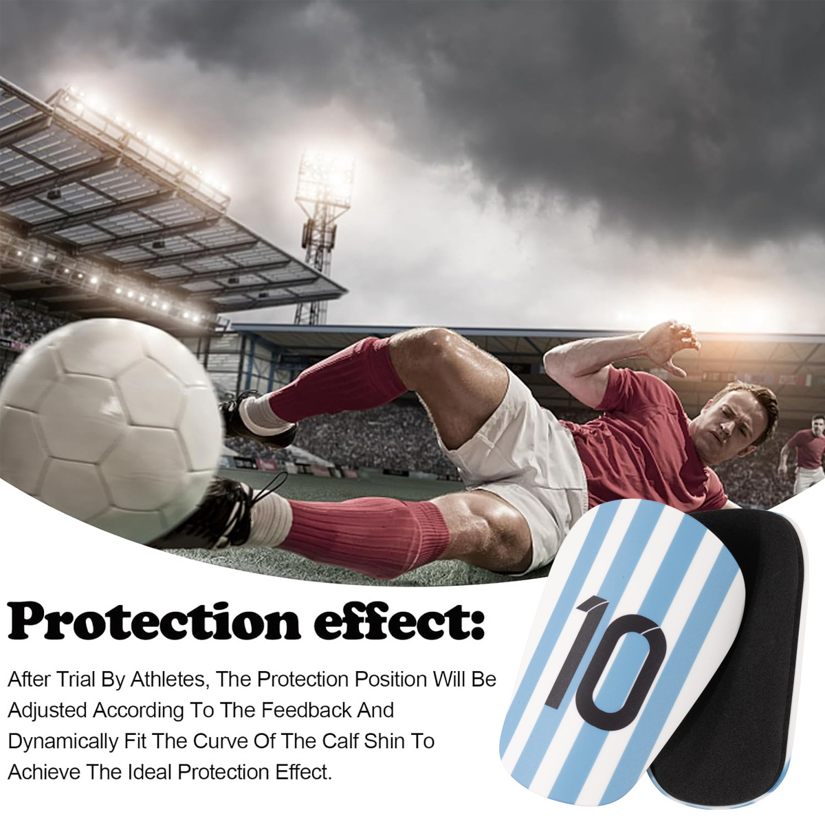 Football Shin Guards For Men And Women, Insert Type Shin Guards For Competition Training, Wear Resistant And Impact Resistant Shinguards Guards_viptrois.com