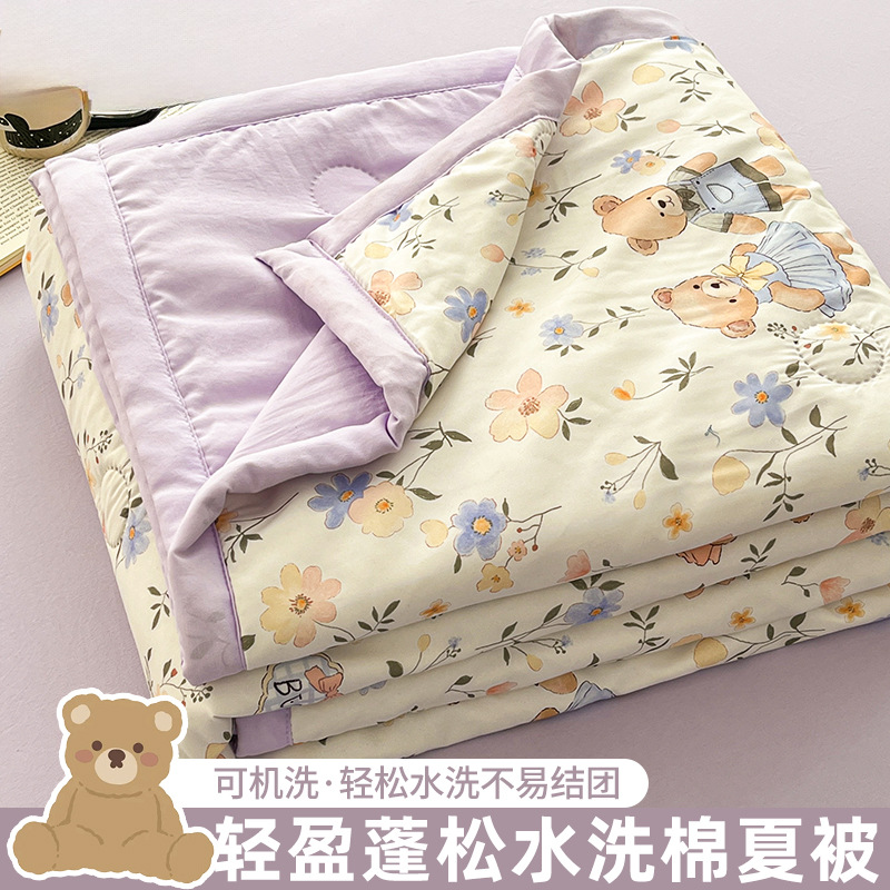 Colcha de aire acondicionado para el hogar de los niños fresco en verano, colcha de verano de jardín de infantes, lavable a máquina 2025 nueva colcha fina de verano, núcleo