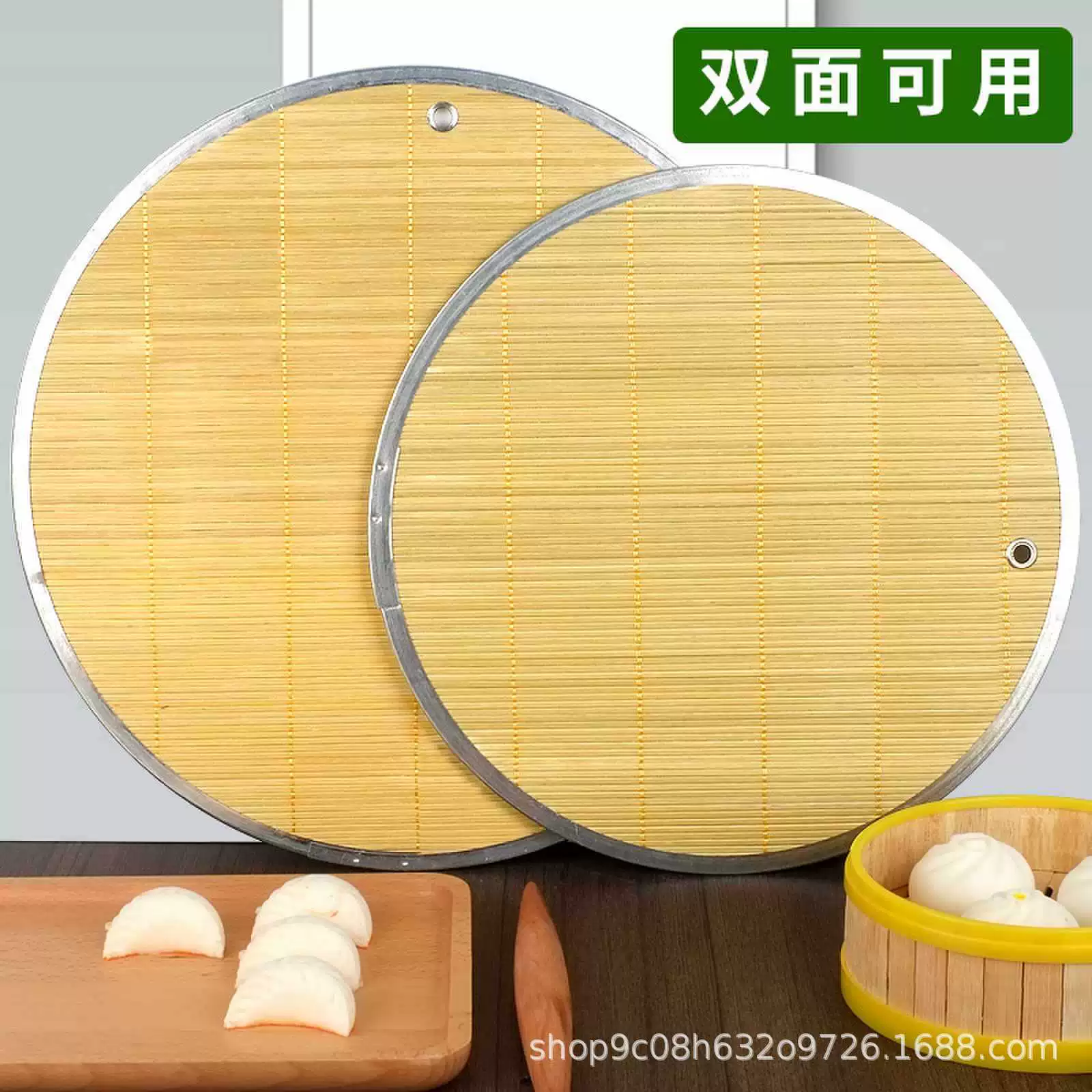 Подвесные двухсторонние занавески для пельменей с металлическим краем натуральные зеленые бамбуковые занавески для пельменей